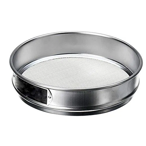 Outil de jardinage pour semis, tamis à mailles fines en acier inoxydable pour outils de jardinage/cuisine, 25 cm