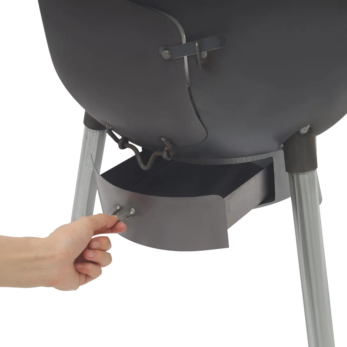 Poêle à bois portable avec anneaux de cuisson 3/4 et bac à cendres - Pieds amovibles - Four en tôle d'acier robuste avec ventilation et cheminée - Pour camping, pique-nique et cuisine en plein air