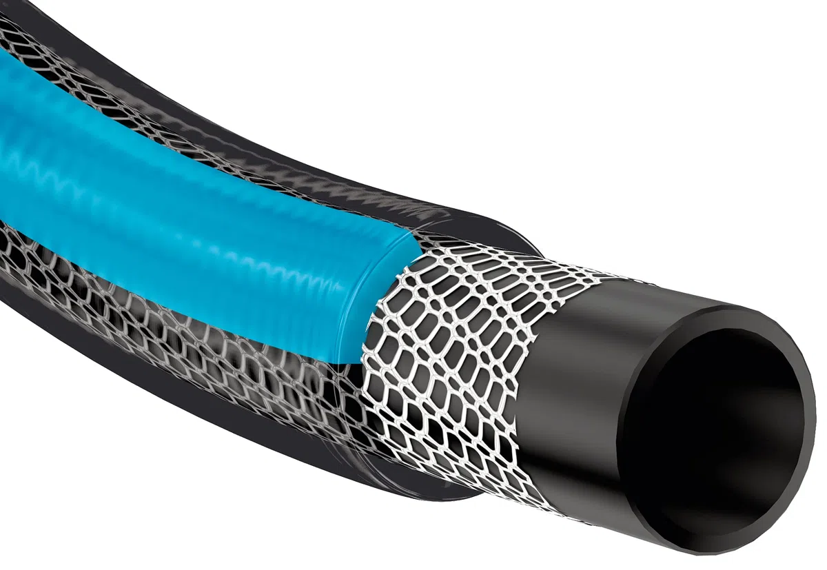 Jardibric - Tuyau Arrosage 50m Ø19 mm (3/4") - Tuyau Jardin Renforcé 3 Couches Tricoté - Pression 20 Bars