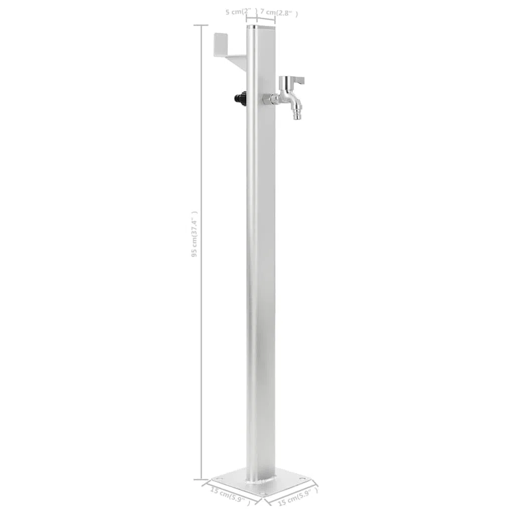 vidaXL Colonne à Eau de Jardin Aluminium 95 cm Système d'Arrosage de Jardin
