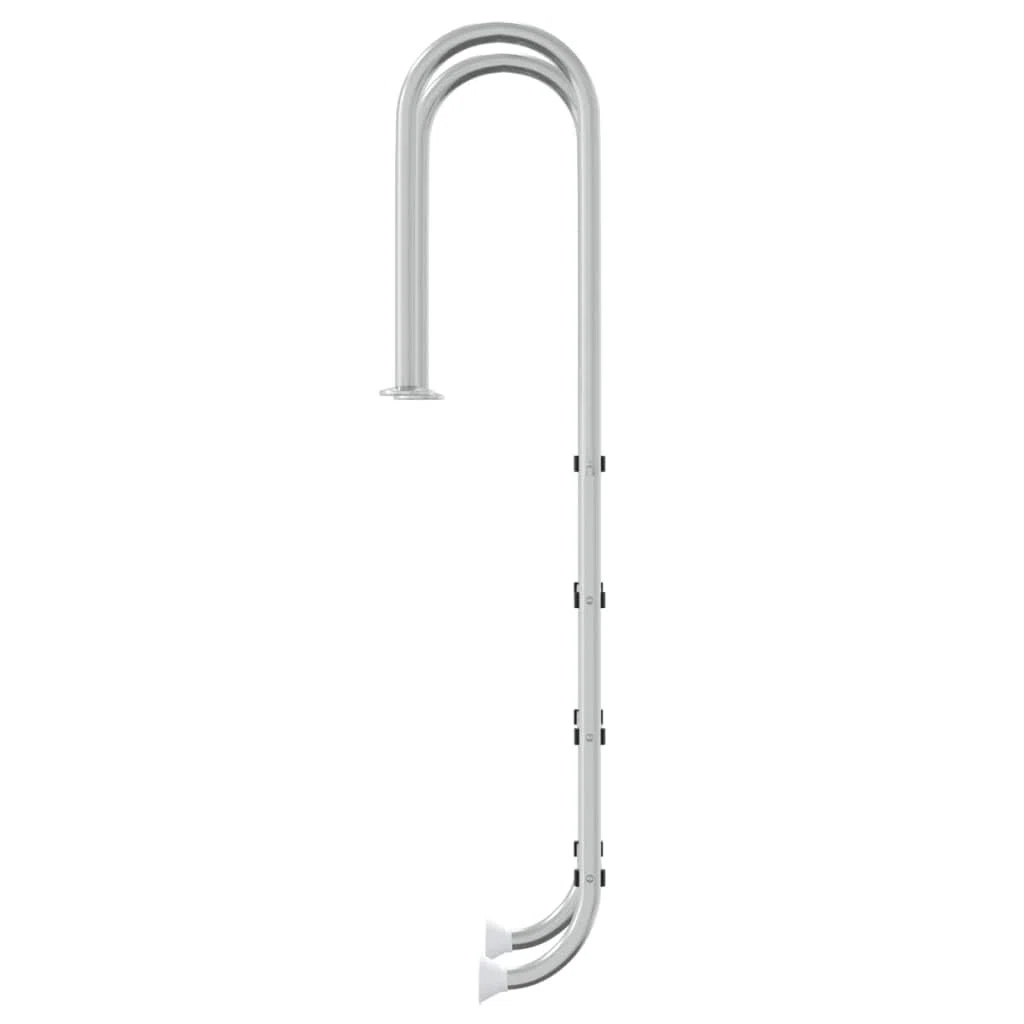 Échelle de piscine en acier inoxydable 304 avec marches antidérapantes 54 x 38 x 184,5 cm, aide à l'entrée et à la sortie pour piscine encastrée, jacuzzi, piscine hors sol, avec main courante