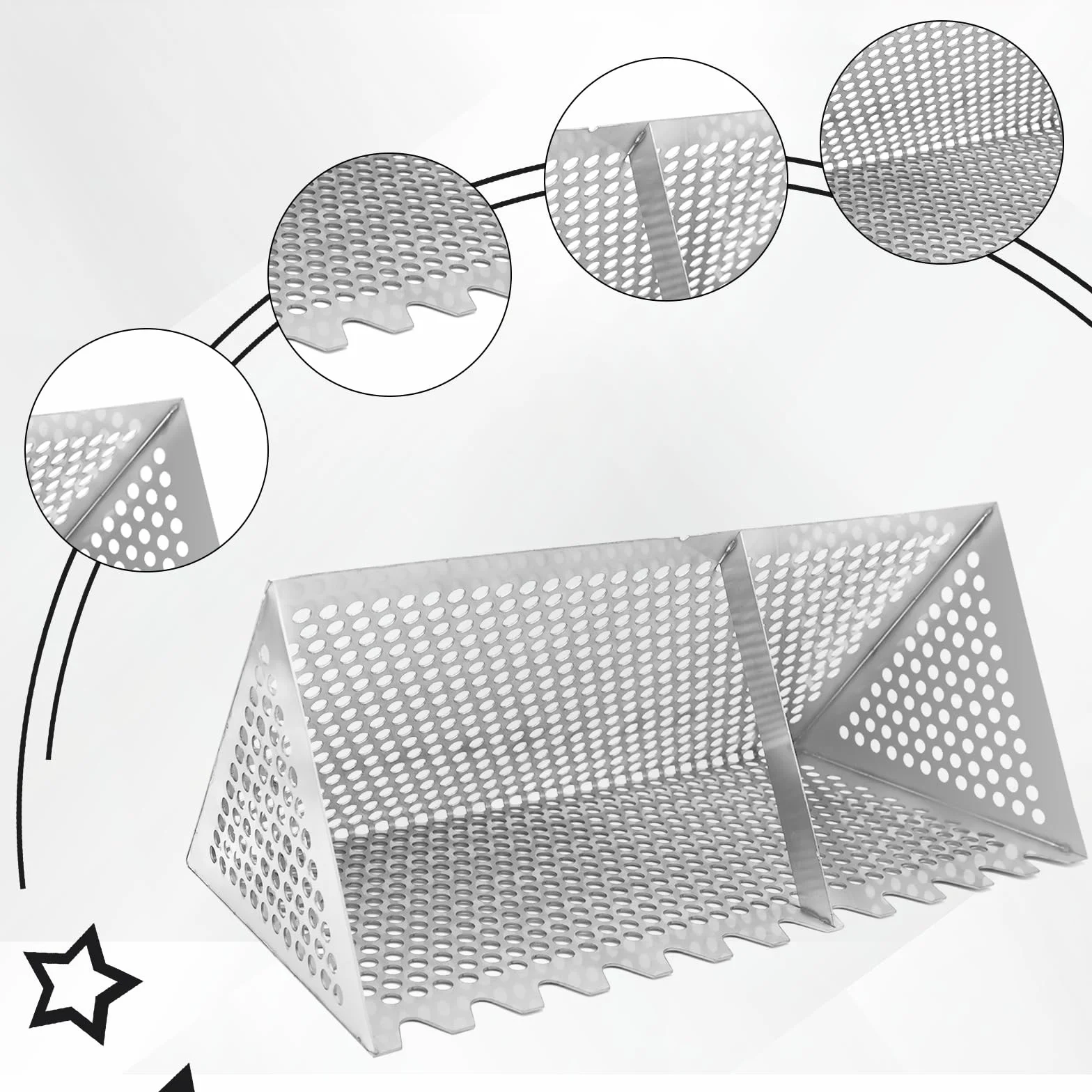 PEUTIER Râteau à Sable, râteau de Plage Durable avec tête en Acier Inoxydable et poignée en Plastique, Facile à Installer, Panier Large, Outil de Nettoyage de Plage Pratique