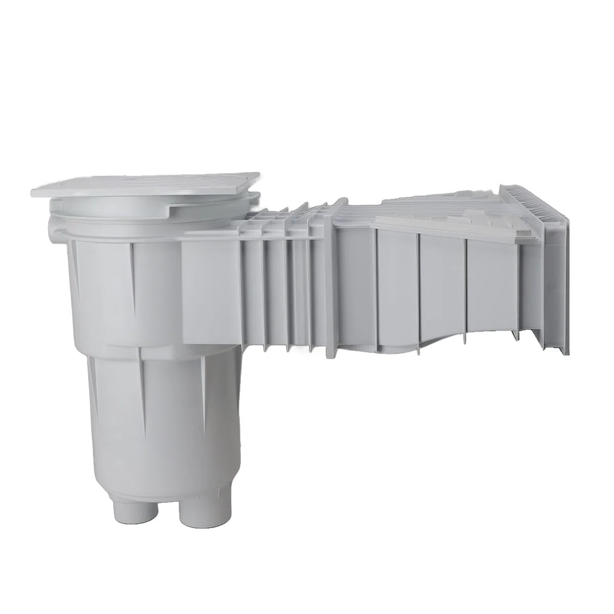 Kit de Skimmer Mural pour Piscine Hors Sol, Skimmer de en PVC à Large Ouverture pour Le Nettoyage des bassins, système d’élimination des débris de 50 cm avec Plaque de