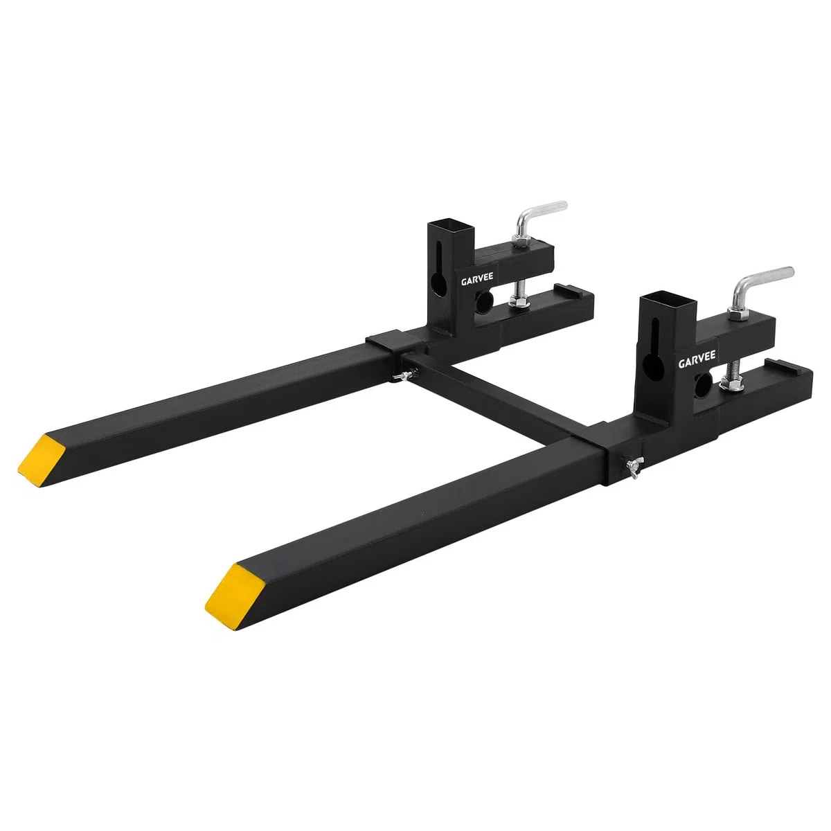 Garvee Fourches à palettes 152 cm capacité 1814 kg – Robustes avec barre stabilisatrice réglable, fixation rapide – Pour chargeur tracteur et skid steer