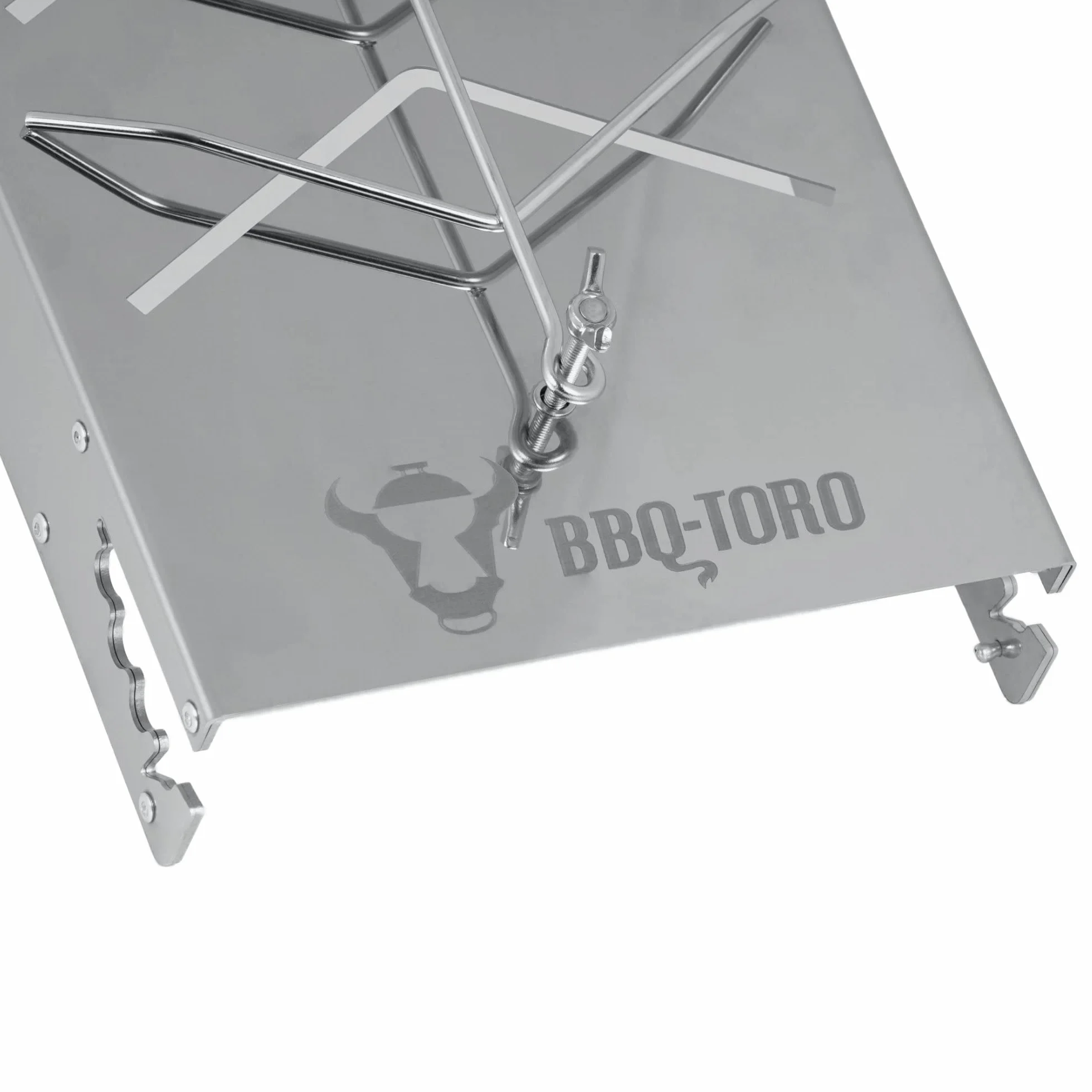 BBQ-Toro Planche à saumon en acier inoxydable pour poisson et filets de saumon - Planche à saumon pour fumer ou griller - Planche à flamme avec inclinaison réglable - Planche à encens pour barbecue