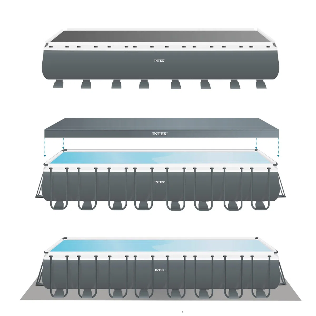 Intex 32Ft X 16Ft X 52In Ultra XTR Rectangular Pool Set