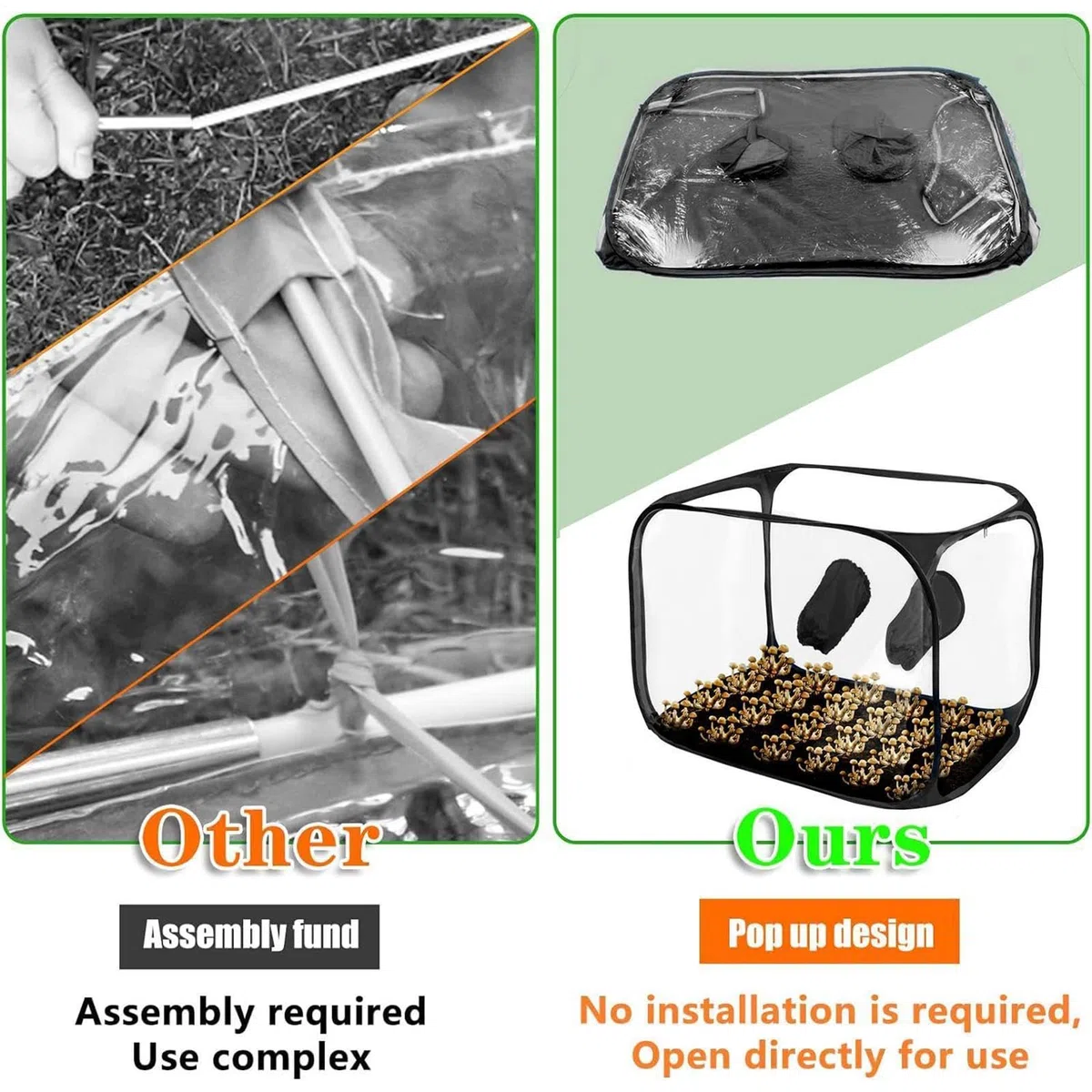 Still Air Box Station de propagation pliable ventilée 76 x 43 x 44,5 cm pour appartement urbain, jardin, culture , projets scolaires, balcon, jardinage