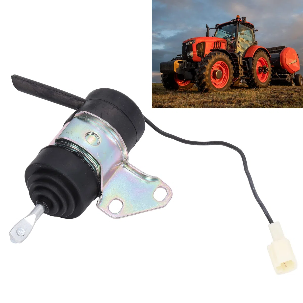 Solénoïde D'arrêt de Carburant 16851-60014 de Remplacement pour Tondeuse Kubota, Tracteur, Pelle RTV RTV900 D722