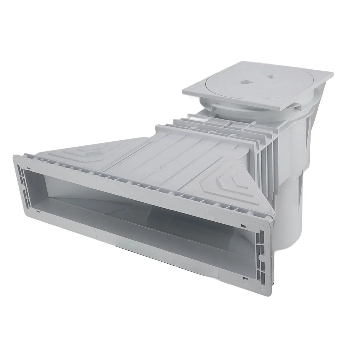 Kit de Skimmer Mural pour Piscine Hors Sol, Skimmer de en PVC à Large Ouverture pour Le Nettoyage des bassins, système d’élimination des débris de 50 cm avec Plaque de