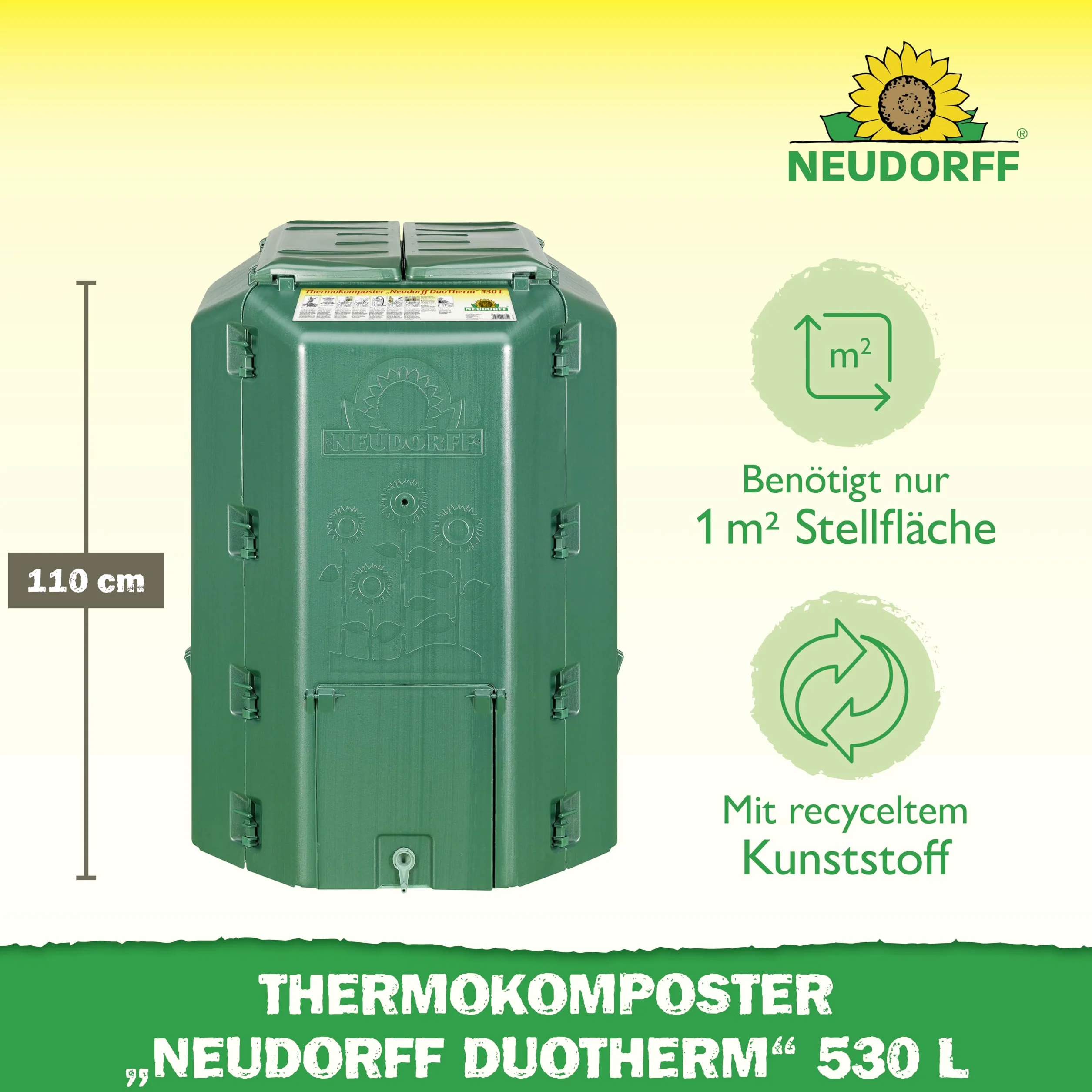 Neudorf 775 Composteur Thermique DuoTherm 530 l