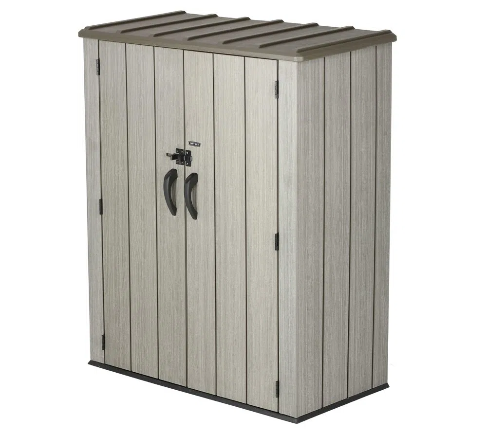 Lifetime Abri de Rangement Vertical, Toit Marron, 74 x 142 x 174 cm - 60209