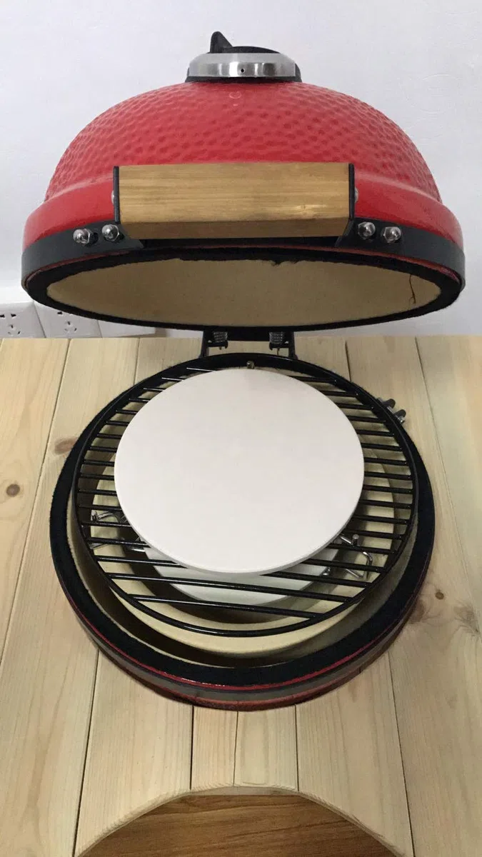YNNI KAMADO TQAPP26T Pierre à pizza haute température 26 cm Déflecteur de chaleur pour barbecue 26 cm TQAPP26T