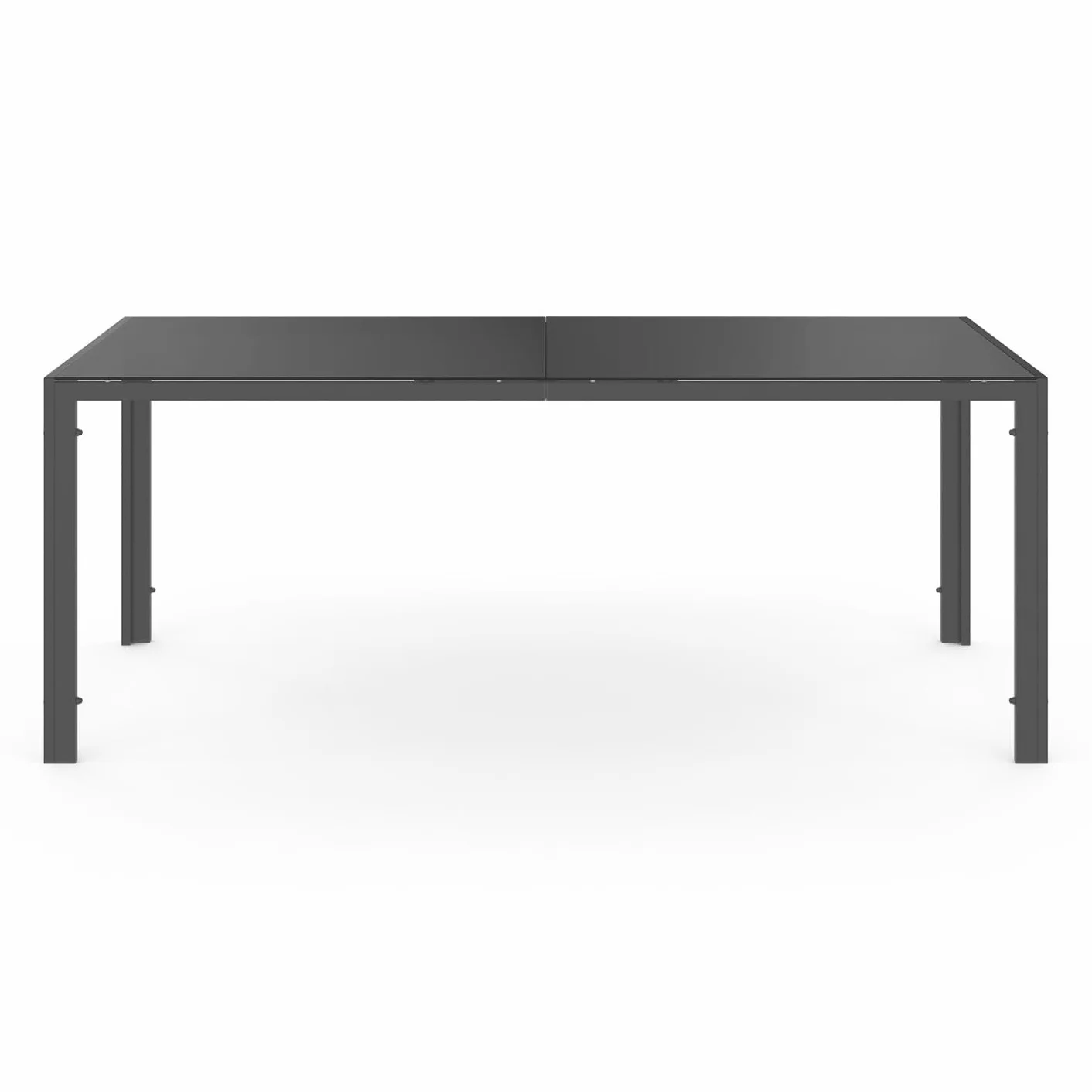 IDMarket - Salon de Jardin Madrid Table 190 CM et 8 chaises empilables Terracotta et Gris