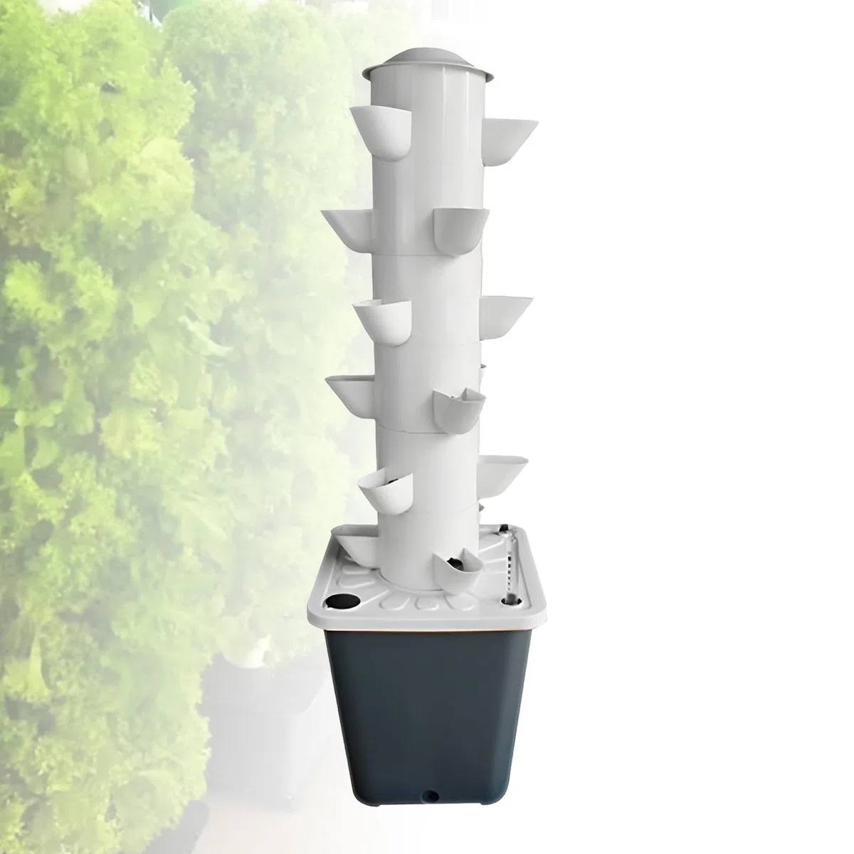 Système de culture hydroponique, kit de jardin sans terre pour l'intérieur et l'extérieur, parfait pour cultiver de la laitue, des herbes et des légumes avec 25 trous de plantation