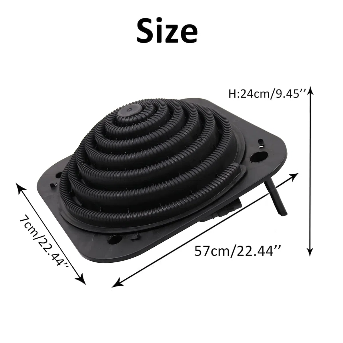 Fayelong Chauffe-Piscine Solaire à dôme pour piscines creusées et Hors Sol Panneaux Chauffants avec connecteur, Noir