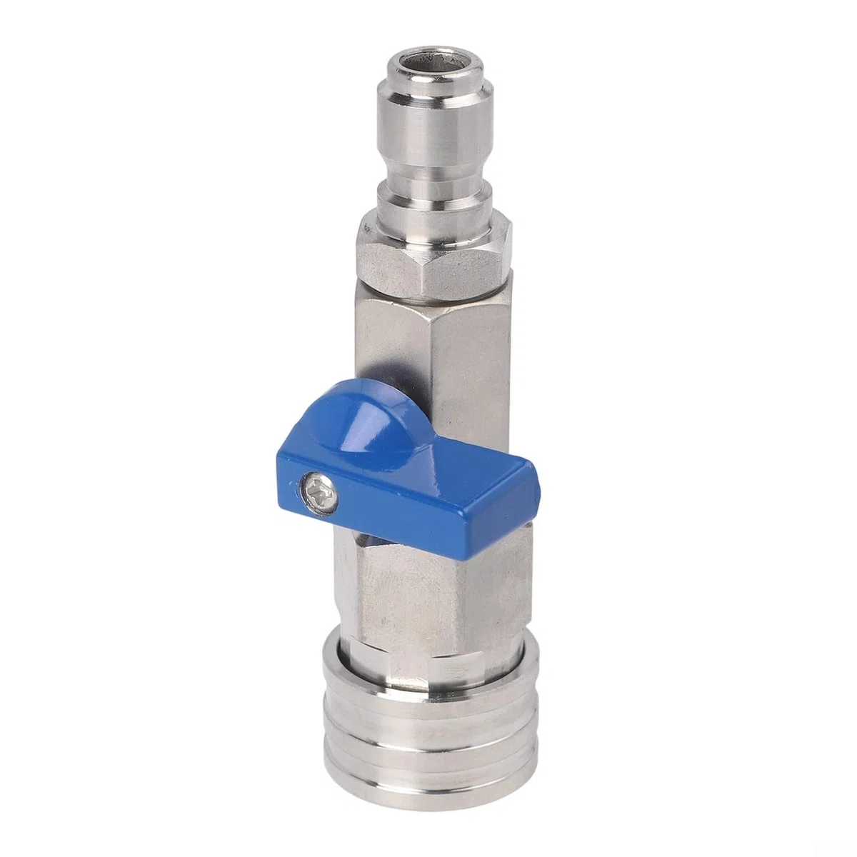 Robinet à boisseau sphérique haute pression 3/8" Quick Connect en acier inoxydable pour nettoyeur haute pression, 4000 psi, avec ruban PTFE - Compatible avec