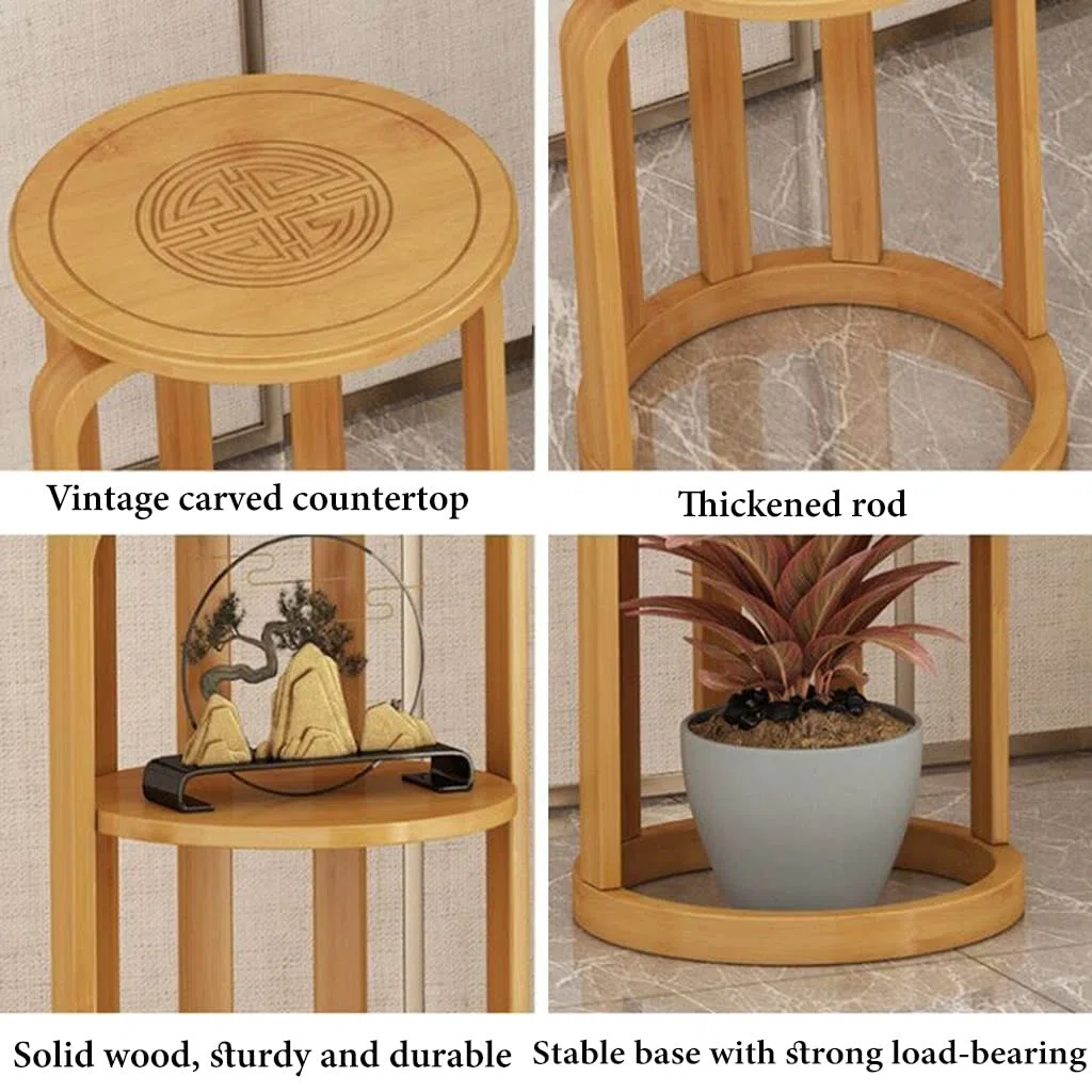Étagère à Plantes à 2 Niveaux - Support à Pots de Fleurs étagé pour l'intérieur et l'extérieur - Étagère Verticale pour Plantes de Patio ou de Salon - Support d'angle pour Plantes - Noir