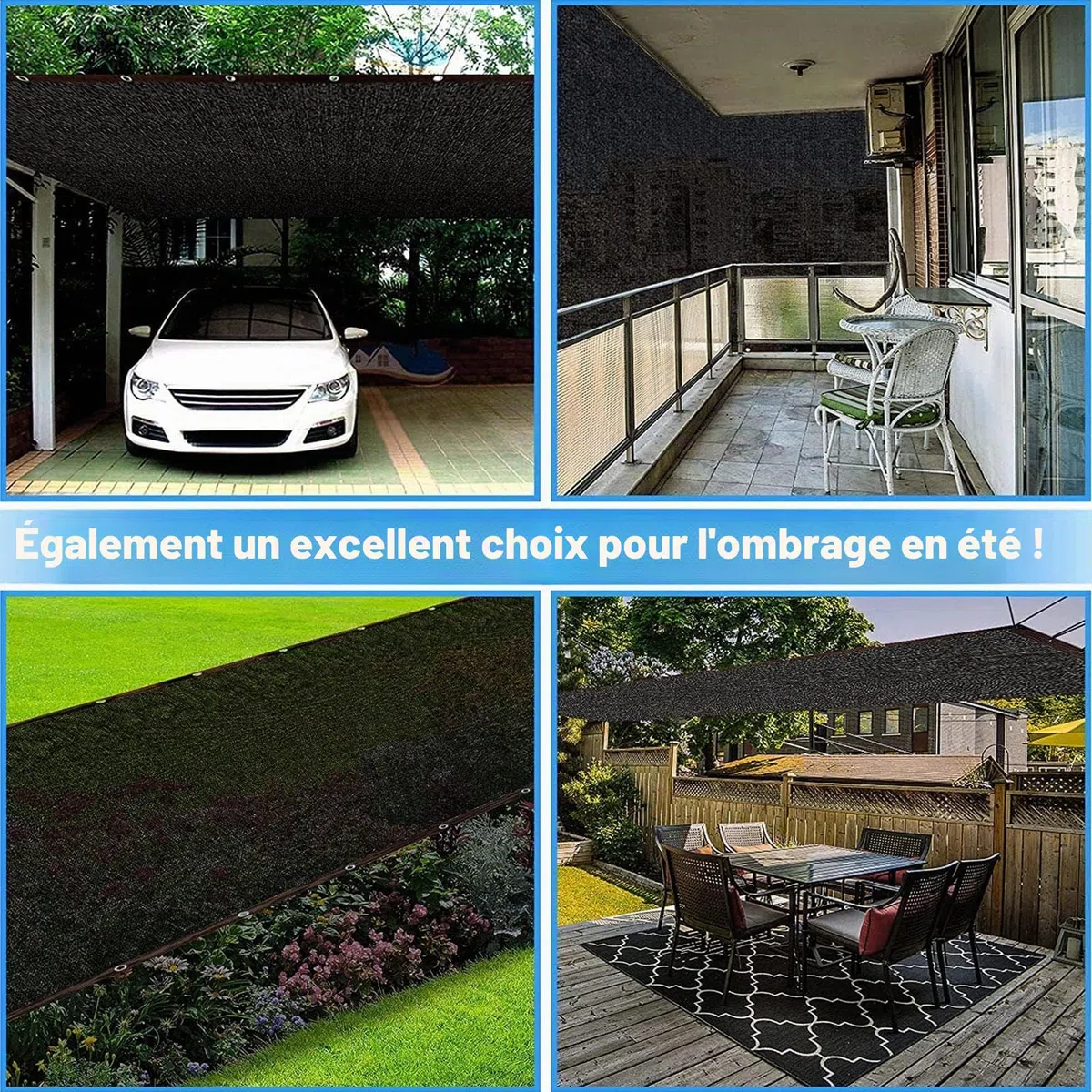 Moustiquaire de piscine, filet léger pour piscine creusée en polyéthylène tissé fin