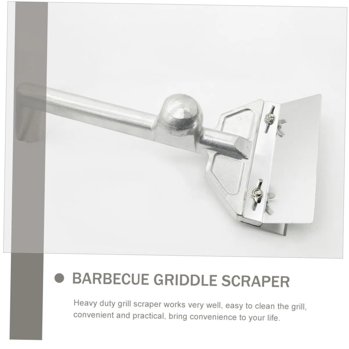 Toyvian Grattoir à Barbecue en Acier Inoxydable Robuste Poignée Extra Longue Ergonomique pour Nettoyage de Grille de Cuisson en Extérieur – Outil Multi-Usage Antiadhésif Sécurisé