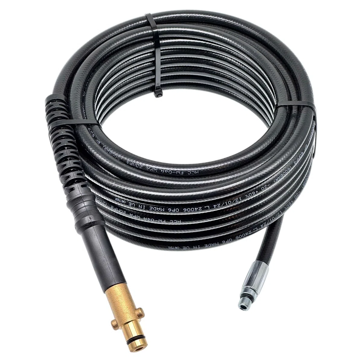 M&M Smartek Tuyau de nettoyage de canalisations compatible avec Nilfisk Alto Gerni - Pour siphon de WC - Raccord 1/8" - Tuyau haute pression