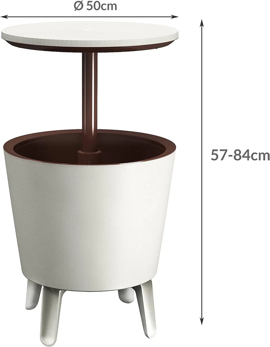 Keter 962CB Table de camping, blanc / marron