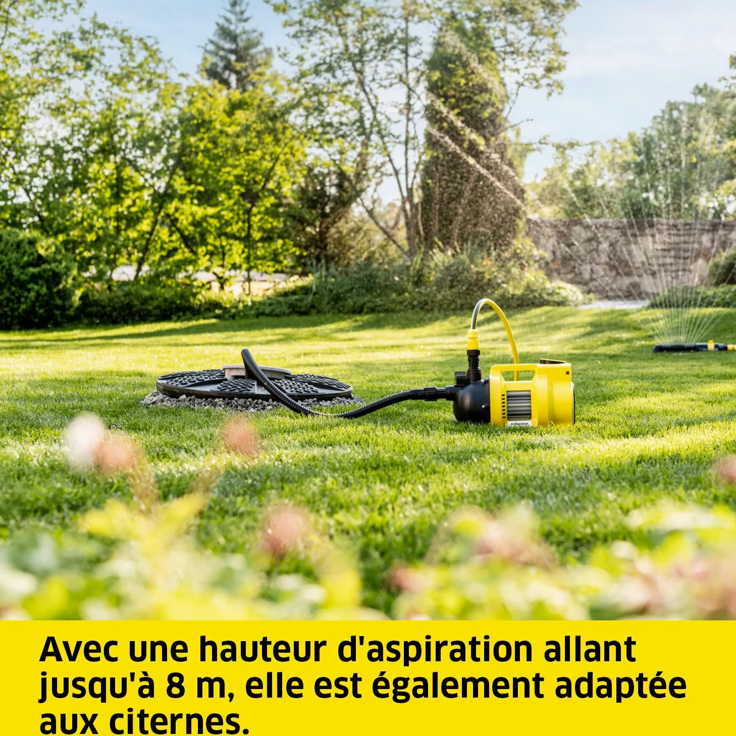 Pompe d'Arrosage Kärcher Bp 4,500 Garden Set Plus, Moteur 550 W, Débit de 4 500 L/H, 3,6 Bar, HautEUr Manométrique Totale 36 M, HautEUr D’Aspiration Max, 8 m