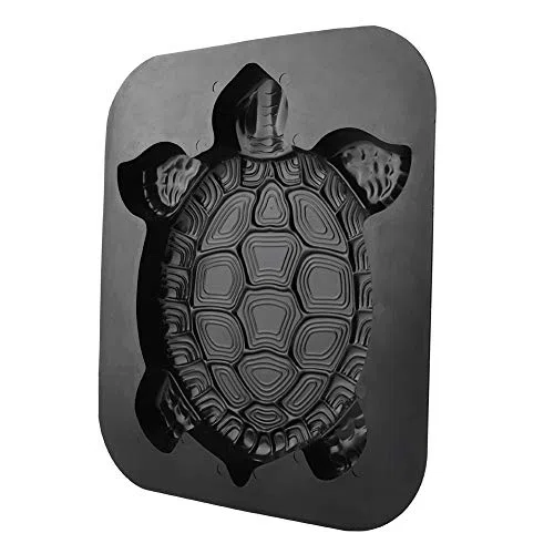 Moule de Pavage en Béton Motif Tortue, ABS Noir, 44x31x4,5 cm, Bricolage pour Jardin Pelouse Allée Pierre Décoration