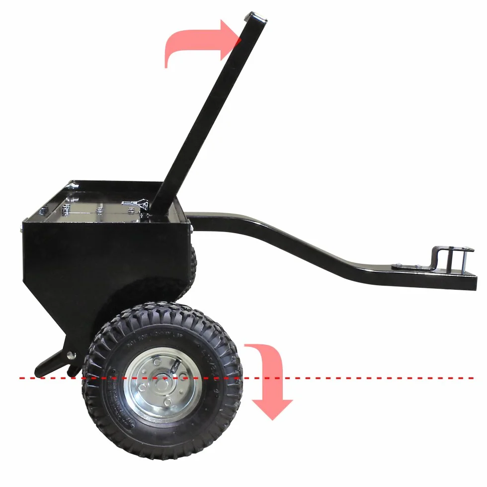 Wiltec Scarificateur tracté – 1340 x 1000 x 370 mm – Largeur de travail 90 cm – Profondeur de travail 7,6 cm – pour Tracteur-tondeuse autoportée ATV – Démousseur Émousseur Aérateur de gazon