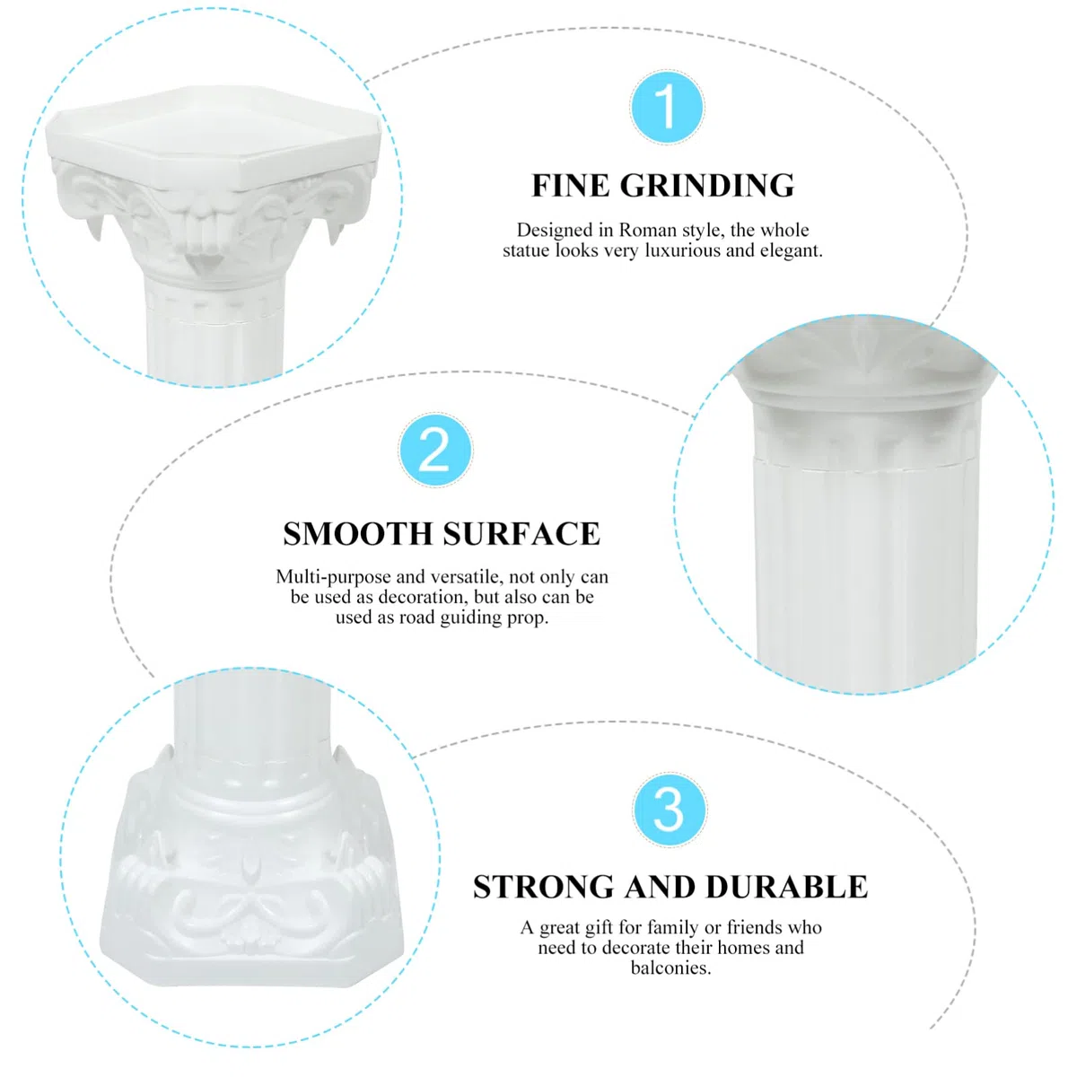 YARNOW Pilier de La Colonne Romaine Colonne Grecque: Guide de Route Colonne Romaine Antique Décoration Sculpture Architecturale pour 88X27cm de Mariage