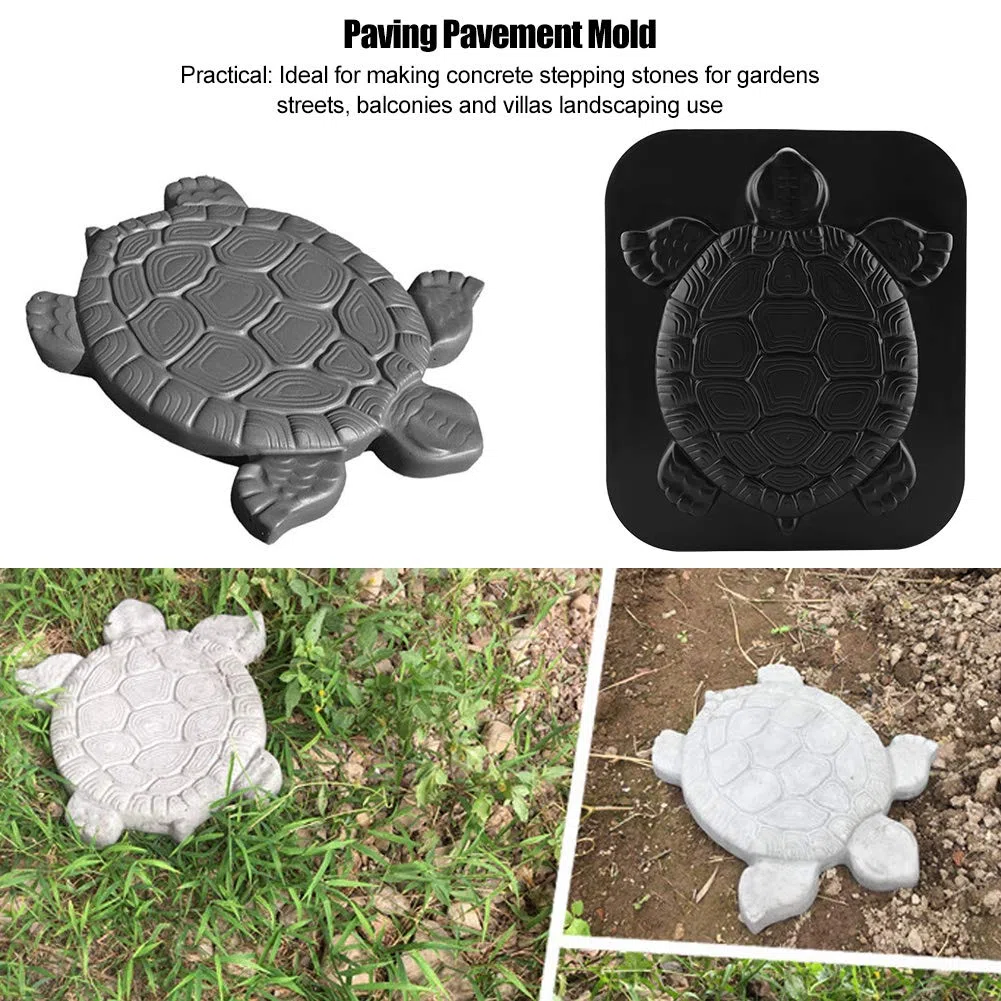 Boquite Moule à pavés en Forme de Tortue de Saint-Valentin - en béton - pour Jardin - Chemin de pelouse - 15,74 x 13,39 x 1,50 Pouces