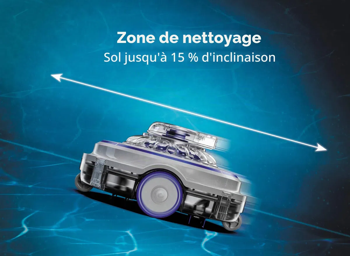 GRE RB75. Robot Nettoyeur de Fond sans Câble. Sol Plat. Piscines jusqu'à 75m²