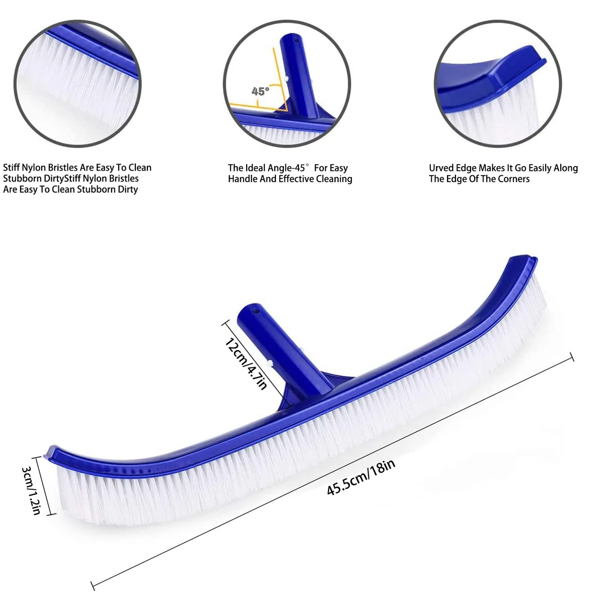 Épuisette de Piscine avec Manche télescopique, Filet à épuisette et râteau pour Le Nettoyage de la Surface des piscines, élimination Rapide des débris et des Feuilles (Brosse Incluse).