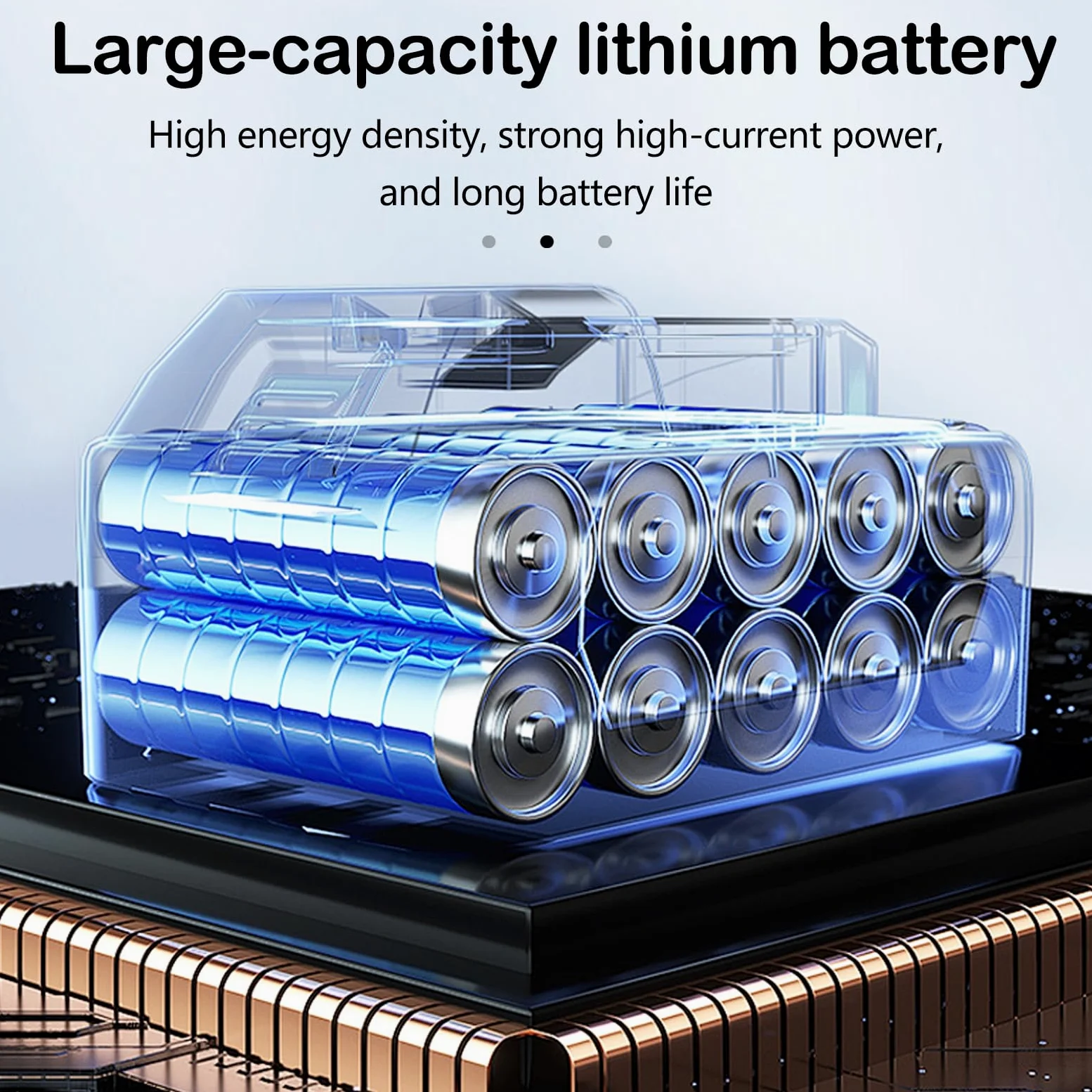 Motobineuse Electrique, 21V Motoculteur Électrique avec 2 Batteries 3000mAh Bineuse Électrique avec 4 Lames Métalliques Largeur de Travail de 10cm Profondeur de Travail de 10cm 235 TR/Min