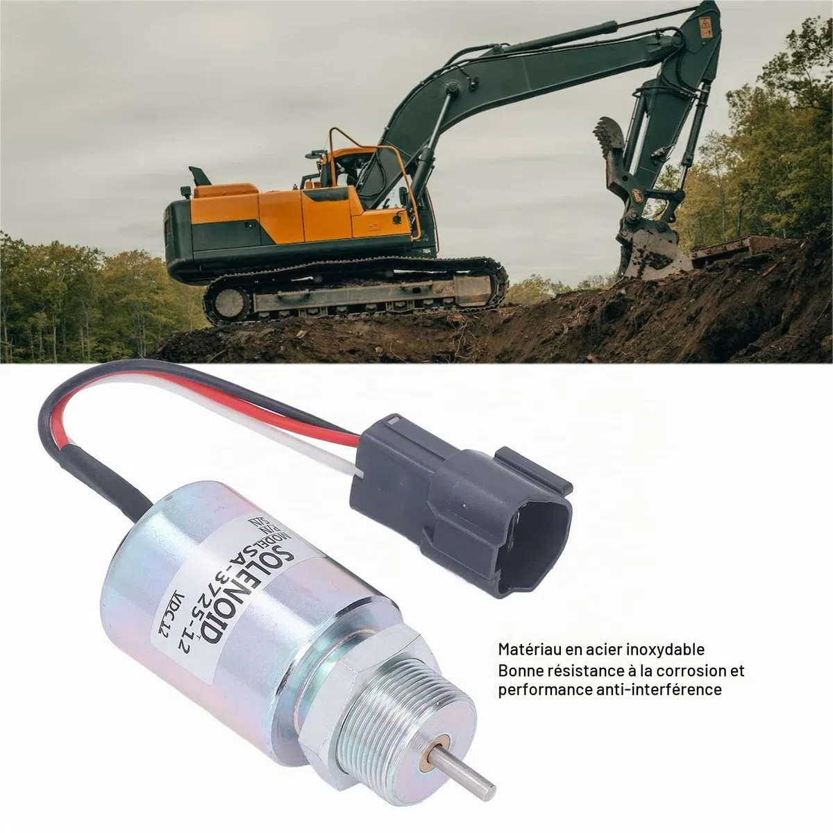 Électrovanne D'arrêt de Carburant SA 3725 12 30A87-00040 30A87-20402 Solénoïde D'arrêt en Acier Inoxydable pour L3E S3L S4L L3P