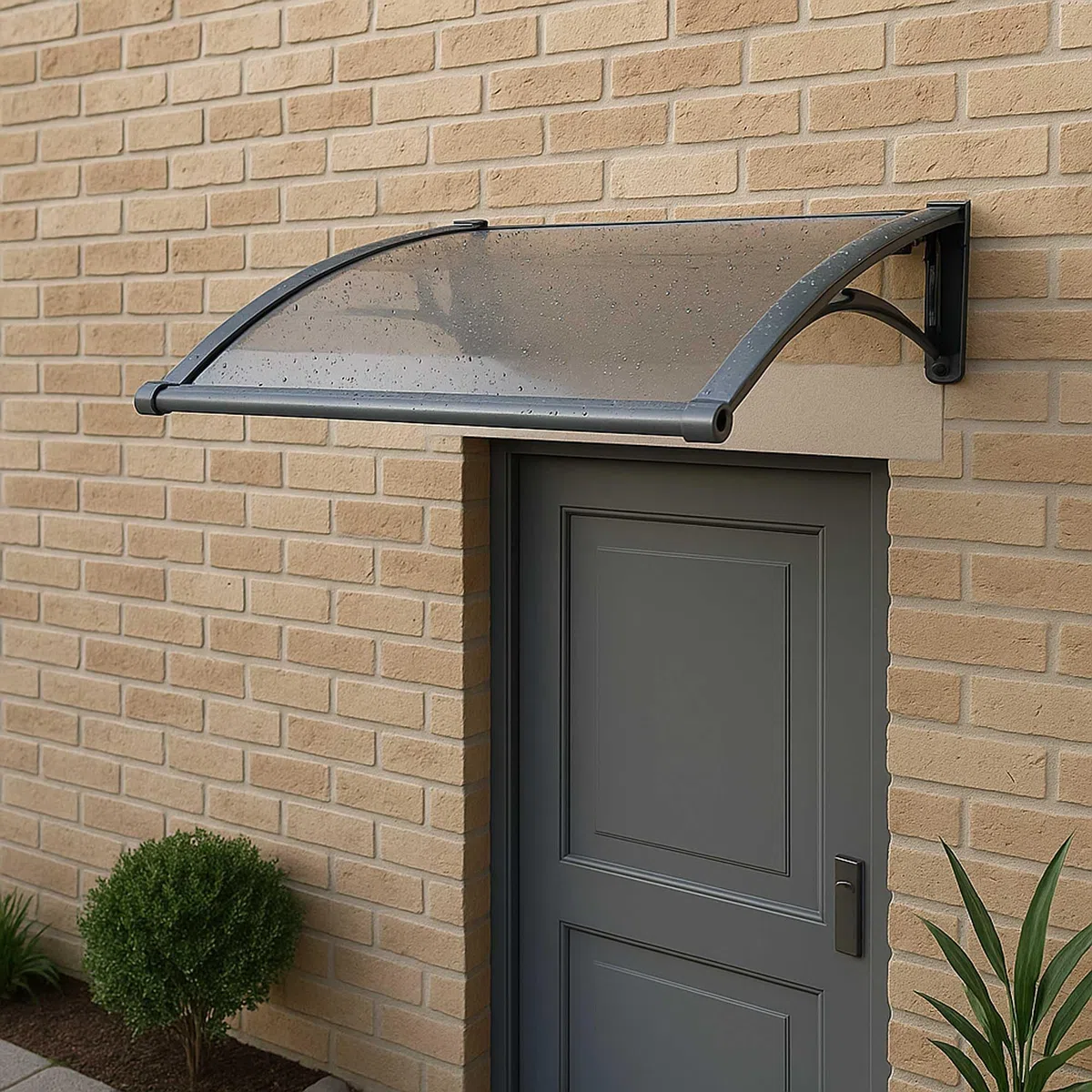 WERKA PRO Marquise Aluminium et Polycarbonate 80 x 120 cm