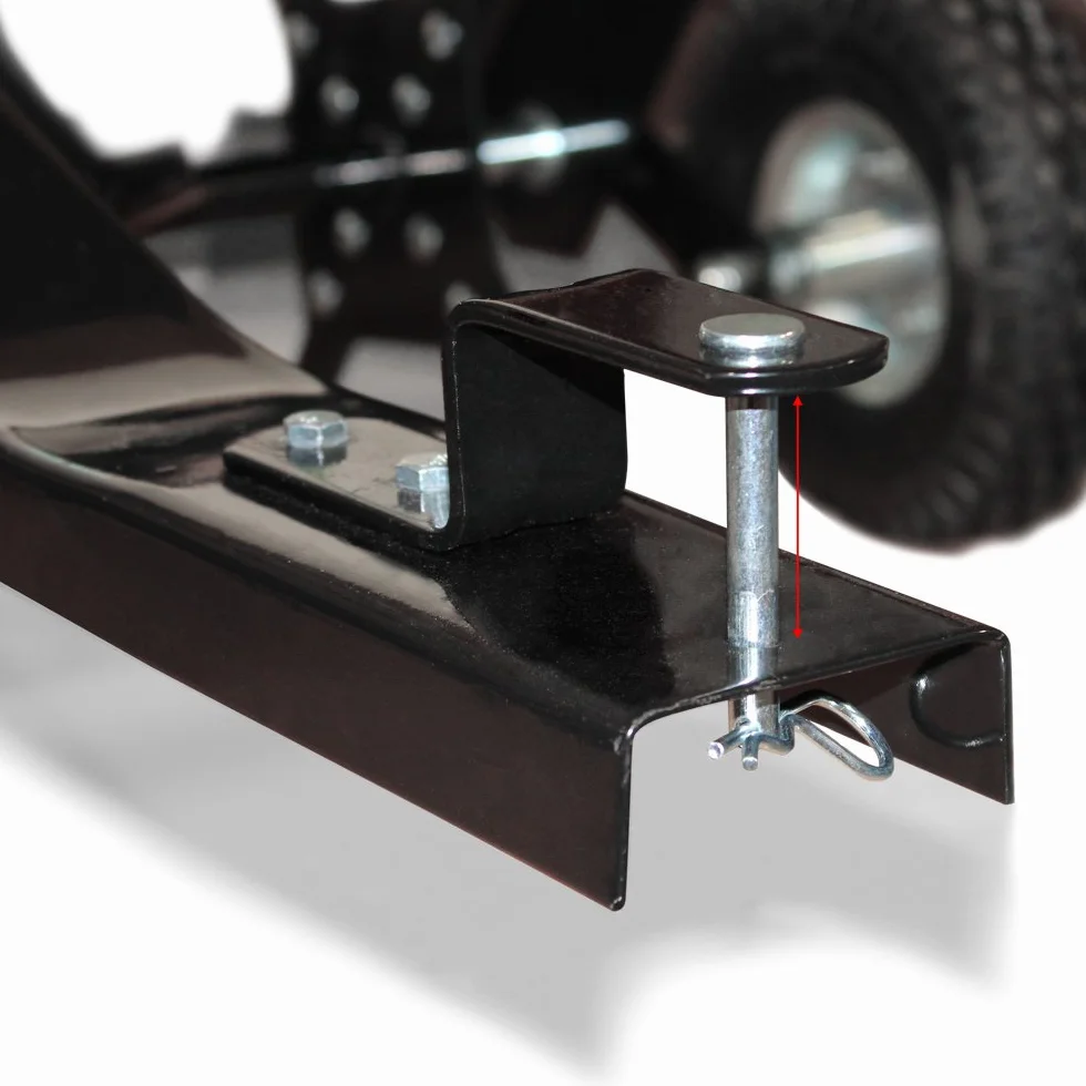 Wiltec Scarificateur tracté – 1340 x 1000 x 370 mm – Largeur de travail 90 cm – Profondeur de travail 7,6 cm – pour Tracteur-tondeuse autoportée ATV – Démousseur Émousseur Aérateur de gazon
