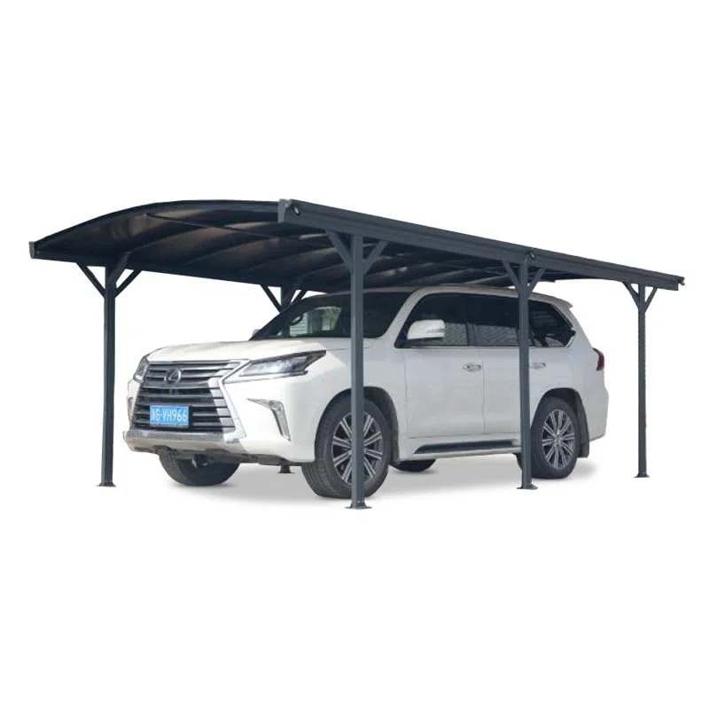 Carport Autoportant en Aluminium et Polycarbonate 17,28m² | Protection Véhicule Anti-UV et Intempéries | Gris Anthracite avec Kit d'ancrage Inclus | Robuste avec Gouttières Latérales