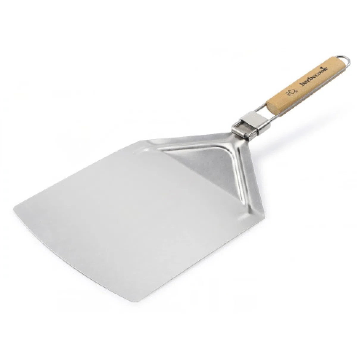 Barbecook Pelle à Pizza carrée pour Four et BBQ avec poignée en Bois et Crochet de Suspension en Acier Inoxydable, 32cm de Largeur