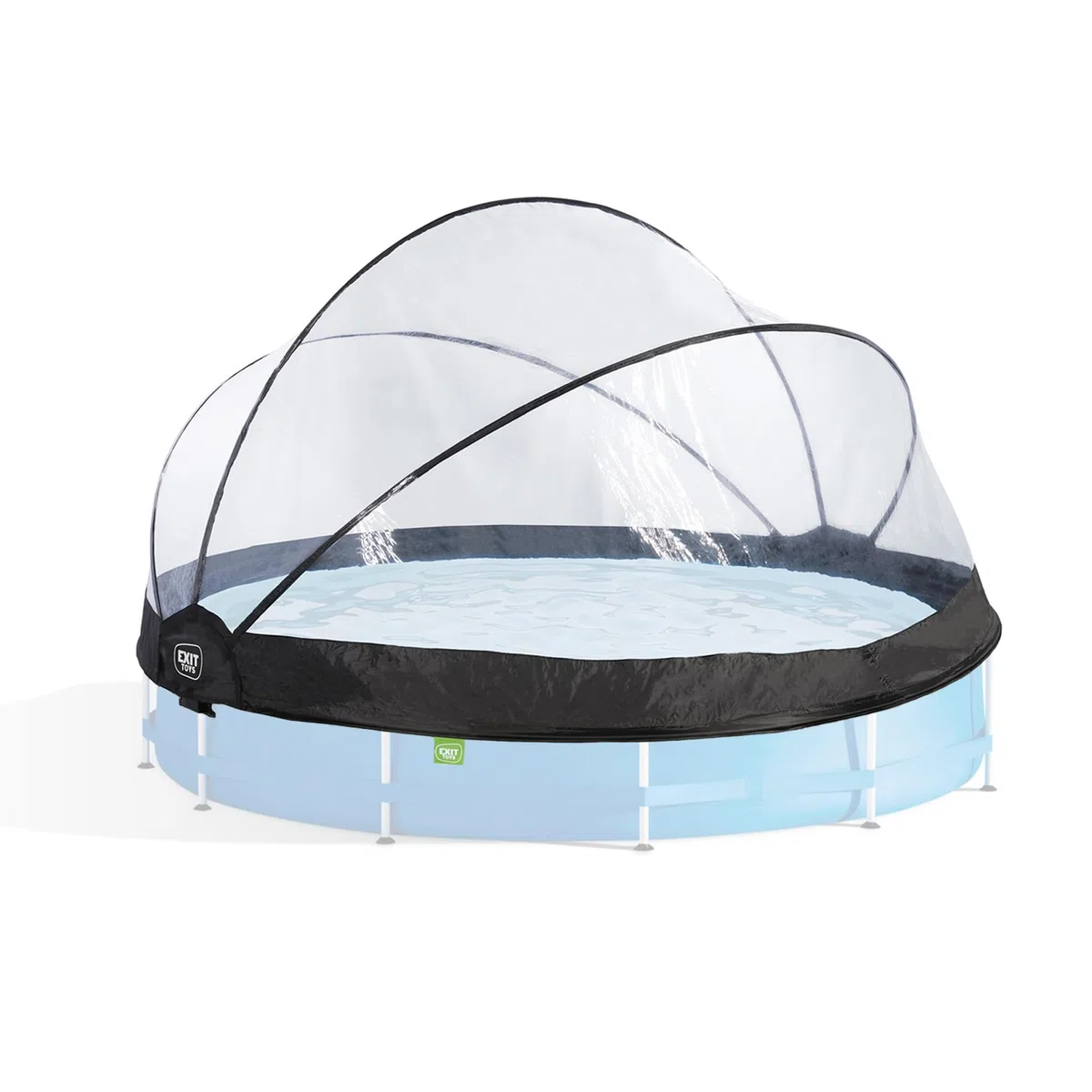 EXIT Toys Dôme Piscine Hors Sol Rond 366 cm pour Piscines 360–370 cm – Abri Piscine Hors Sol pour Intex Bestway et EXIT – Garde l’Eau Plus Propre et Plus Chaude – Transparent