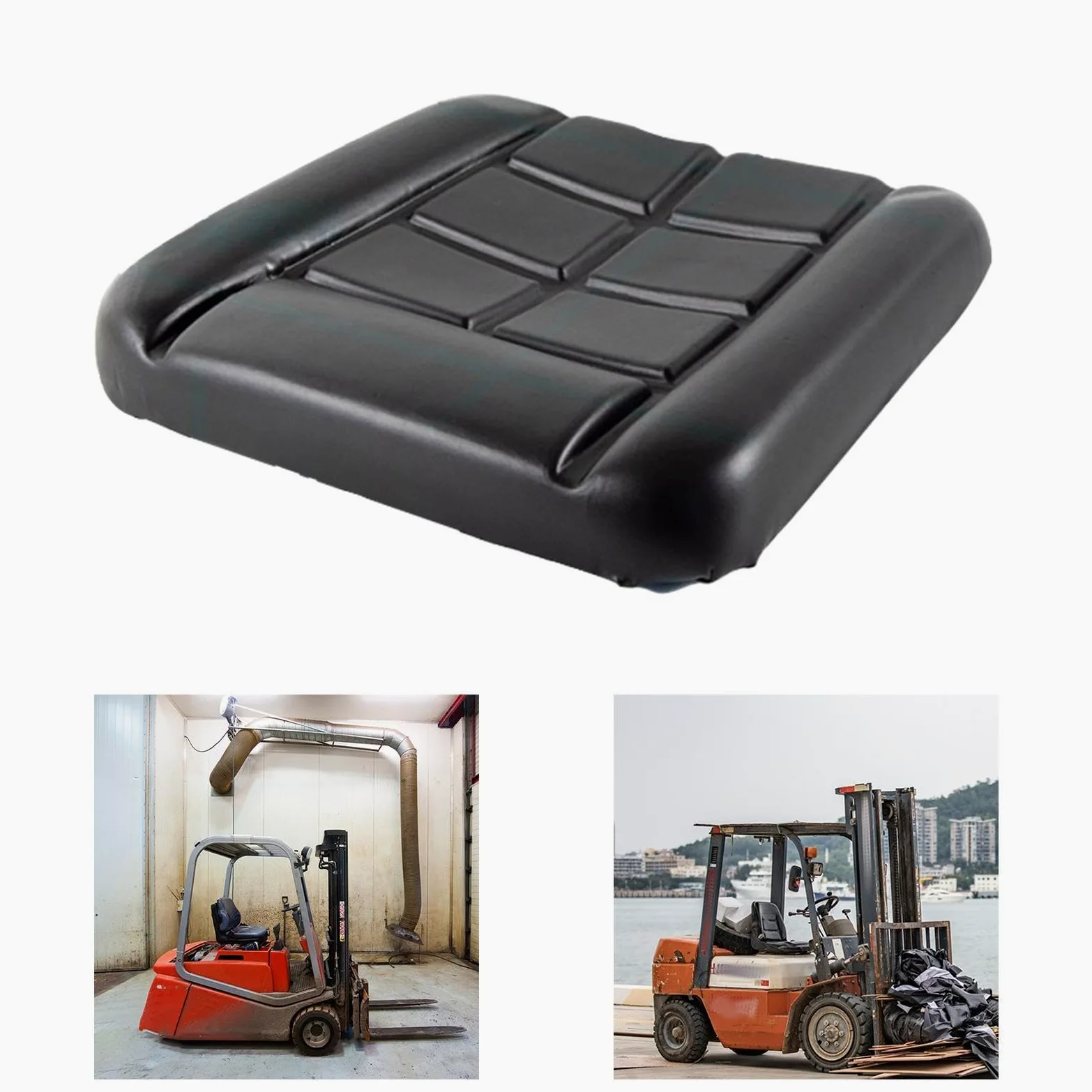Milageto Siège de Chariot élévateur générique Siège de Tracteur Tricycle Tondeuse Machines agricoles Installation Facile Tracteurs Chargeurs Coussin de siège, 45cmx41cm