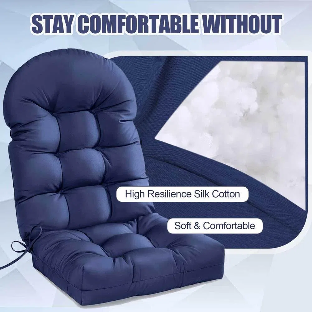 Coussins pour Fauteuil à Bascule, Ensemble de Coussins de Remplacement Résistants à l'eau pour Fauteuil à Bascule pour Terrasse, Porche et Jardin, Coussins d'intérieur/Extérieur ,Dark Gray,1 Piece