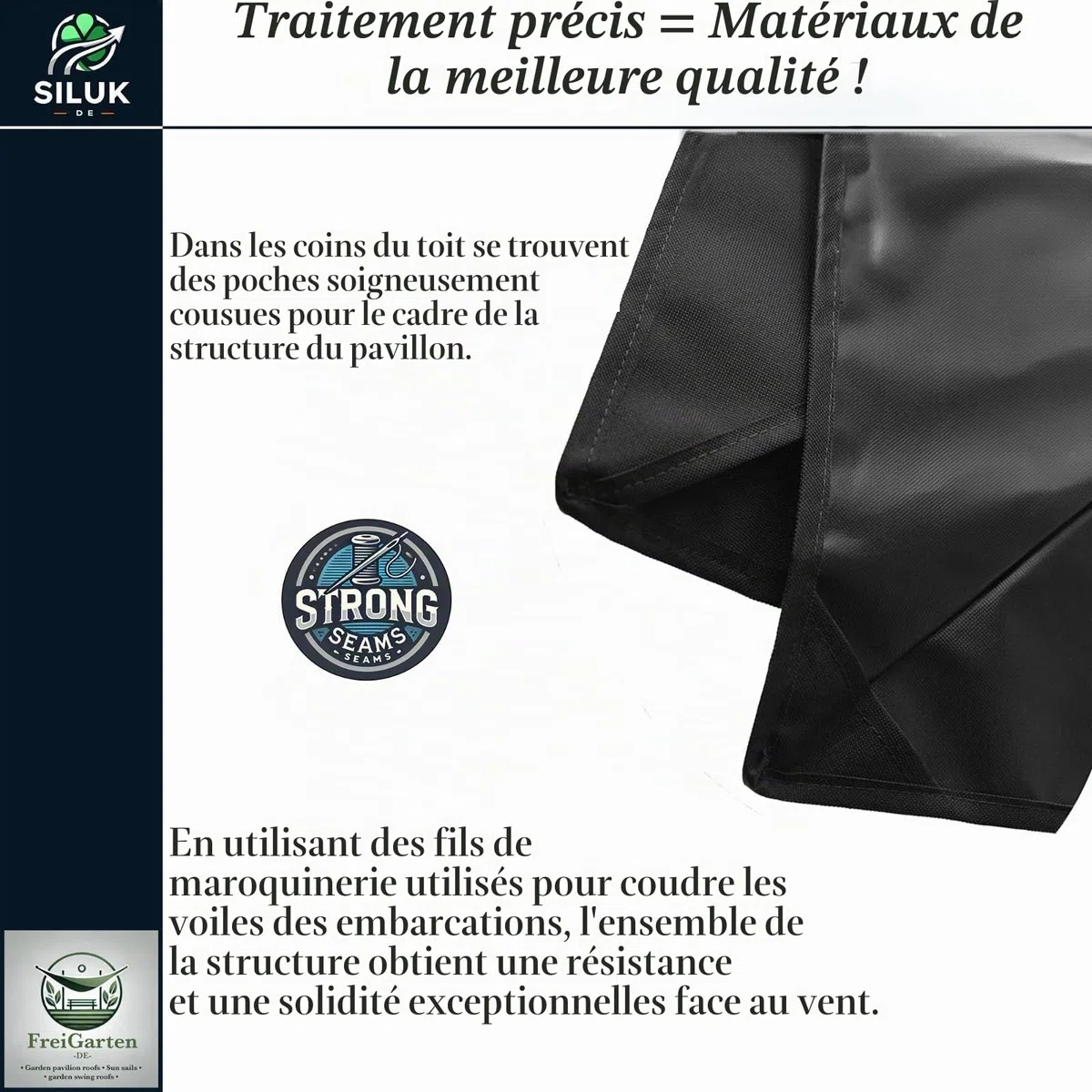 Modèle 2 Toit de rechange pour pavillon de jardin 3 x 3 m Étanche Matériau Panama en PVC, souple, 370 g/m², ultra résistant, modèle 1 (Anthracite)