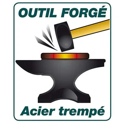 Leborgne, Coin à Bois, Bout Plat, Acier Forgé Trempé, pour Bois Dur et Noueux, 3 Kg, pour Faucher de Petites Surfaces, Le Long des clôtures et Autour des Arbres