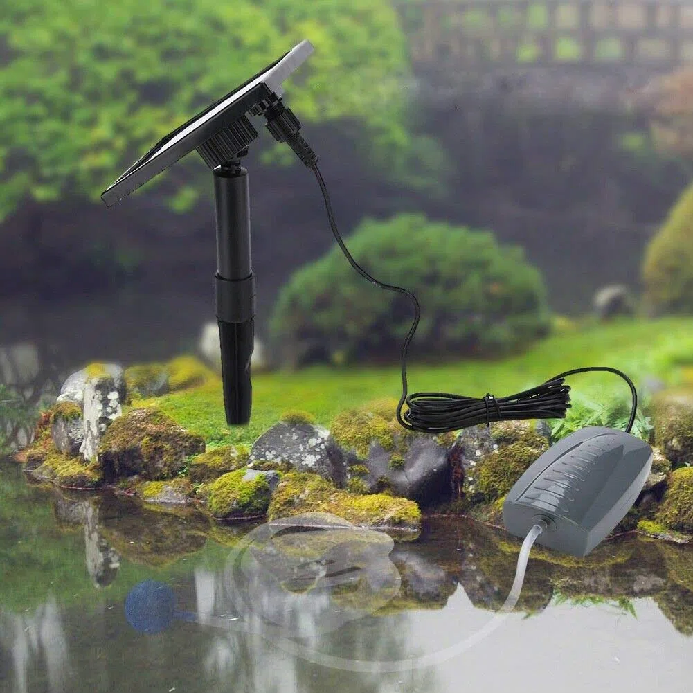 Garden mile Pompe à air submersible à énergie solaire pour bassin de jardin, aérateur d'oxygène, piscine, aquarium, aquarium, fontaine d'eau hydroponique, débit horaire 120 litres