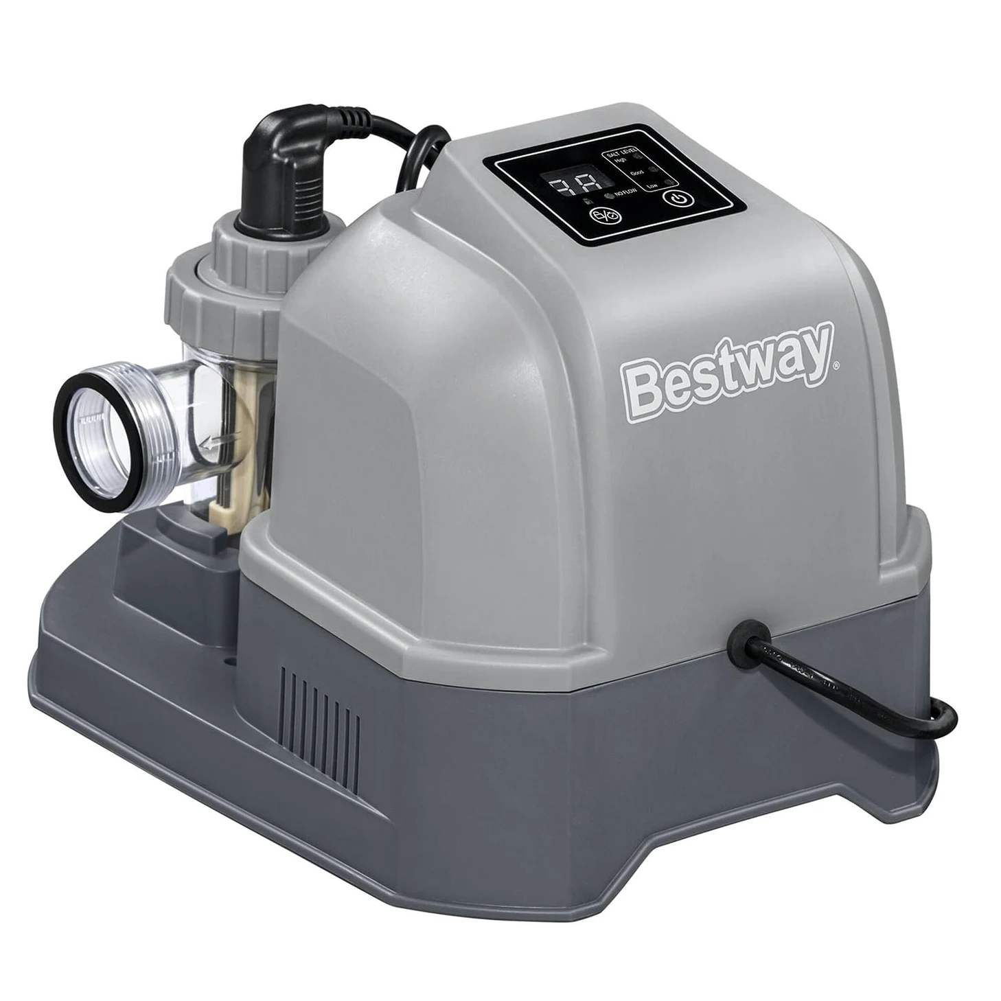 Bestway Hydrogenic Électrolyseur d’Eau salée 6 g/h - 34 cm x 27 cm x 26 cm - Gris
