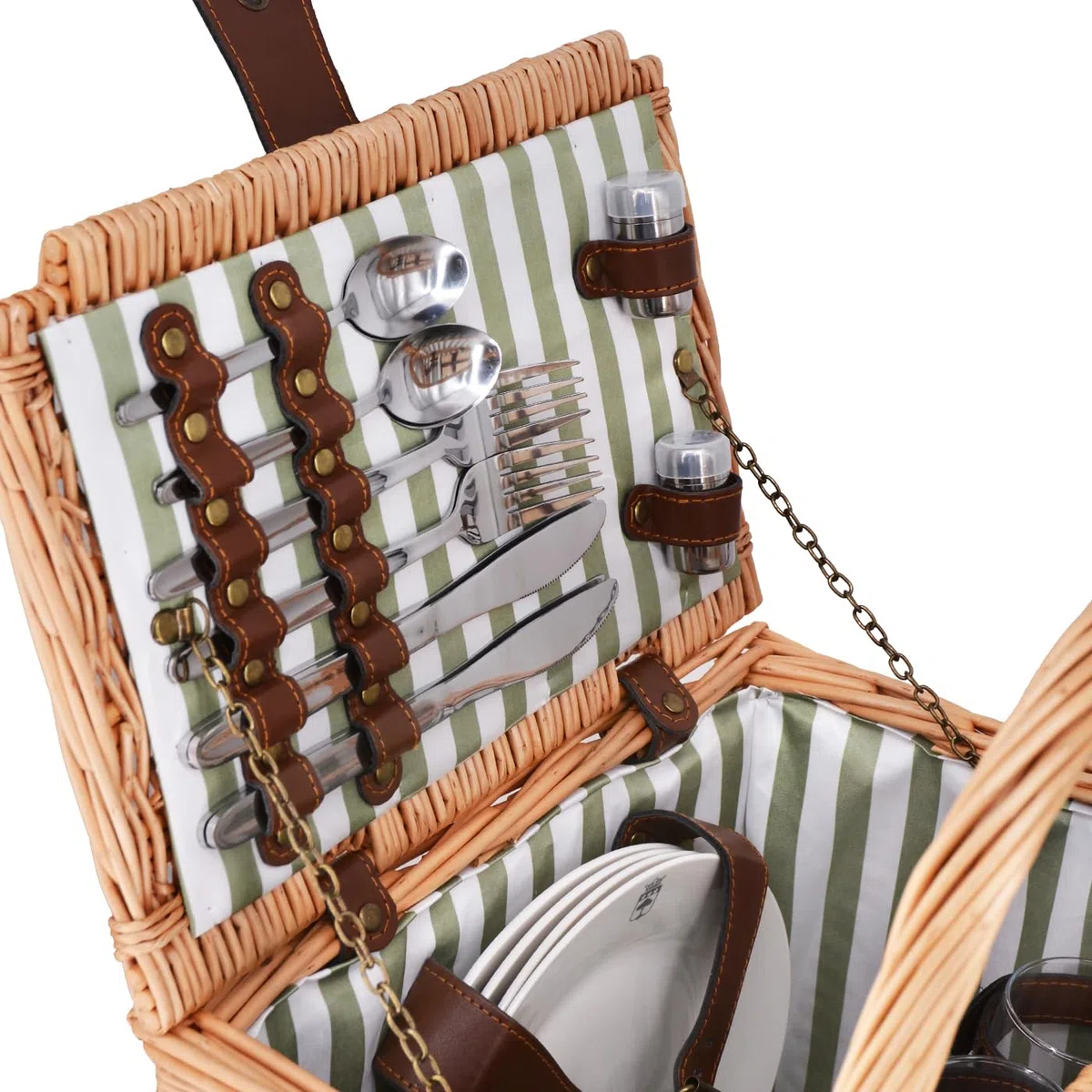 Panier Pique-Nique Osier Saint-Rémy 4 Personnes - Isotherme 14 L | Fait à la main