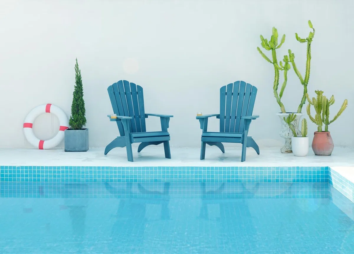 EFURDEN Adirondack Chaise Adirondack avec porte-gobelet en poly Lumber Outdoor en forme de grenouille - Charge maximale : 160 kg - Parfaite pour la piscine et la terrasse