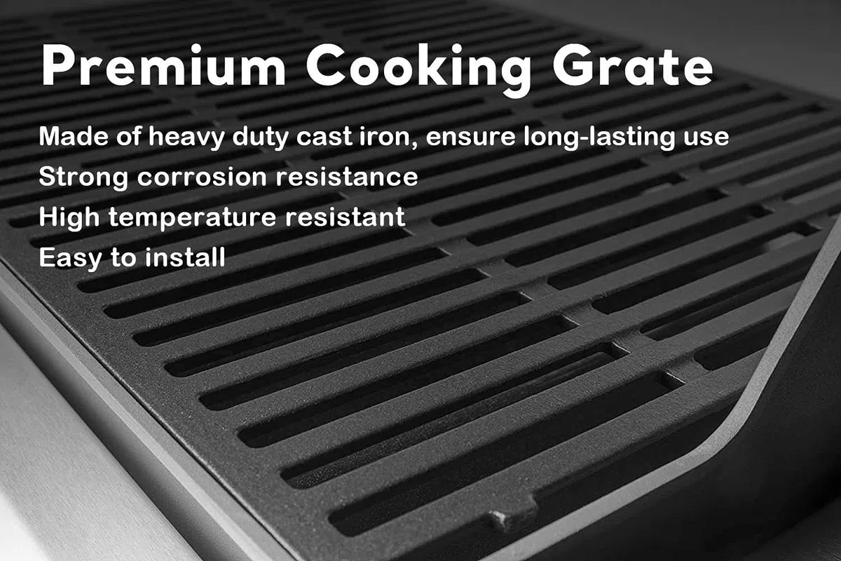 GFTIME 30 x 43,8 cm Grille de cuisson 7638 pour Weber Spirit I & II E310 E320, Spirit 700, fonte Grille de rechange pour gril à gaz