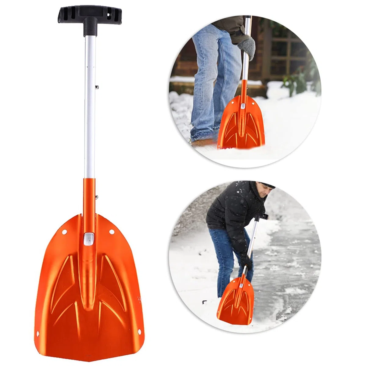 Pelle à Neige Légère en Alliage D'aluminium Grattoir à Glace Poussoir à Neige Universelle pour Allée Maison Patio