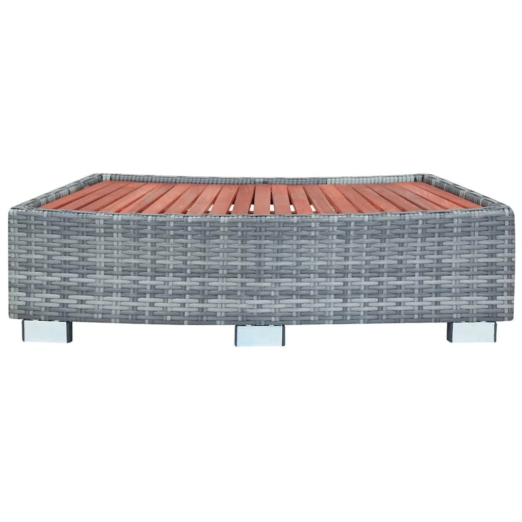 Générique Marche de Spa Gris Résine tressée 92 x 45 x 25 cm, Échelles, escaliers & rampes de Piscine,46461